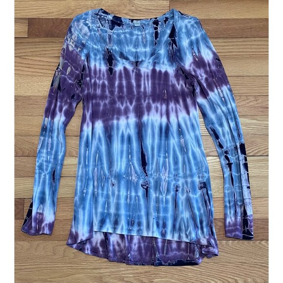 G Scent Womens Asymmetrical Tie Dye Top Size M Y2K 90s Hippie Crunchy Fairy Boho - Picture 8 of 9